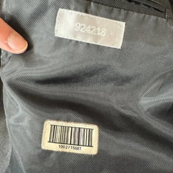 Charcoal Gray Mens Two-Button Blazer Jacket With Notched Lapel & Pockets Classic - Picture 8 of 9